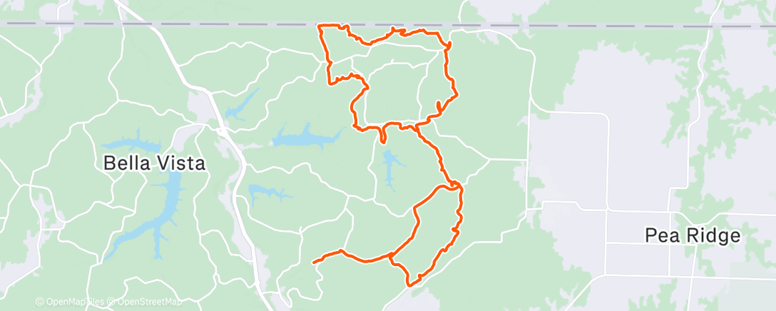 Map of the activity, Wednesday Morning Cycle