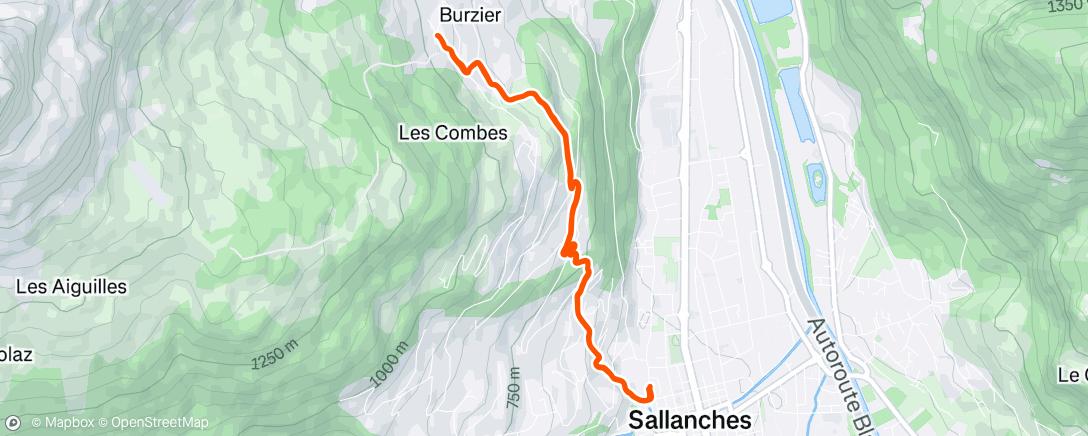 Map of the activity, En attendant Olie à la dance  montée à Bursier.