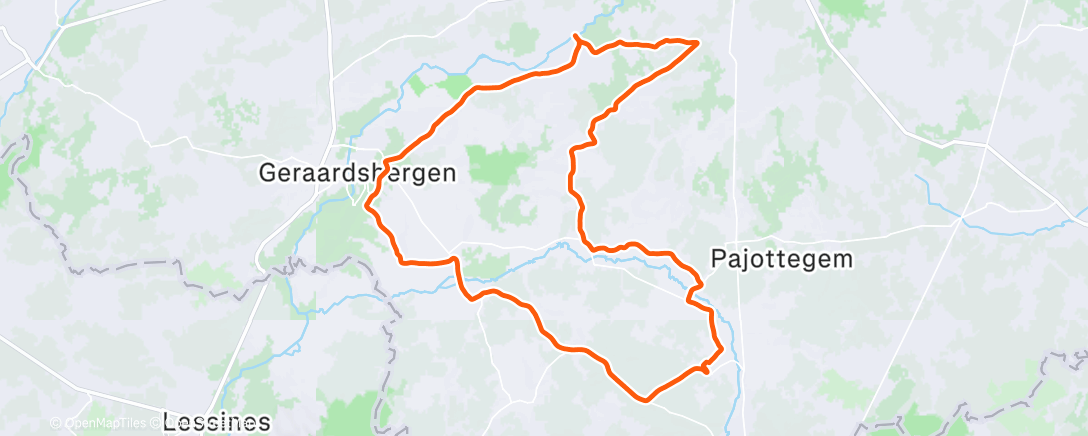 Map of the activity, 2 ijs buien over de kop
