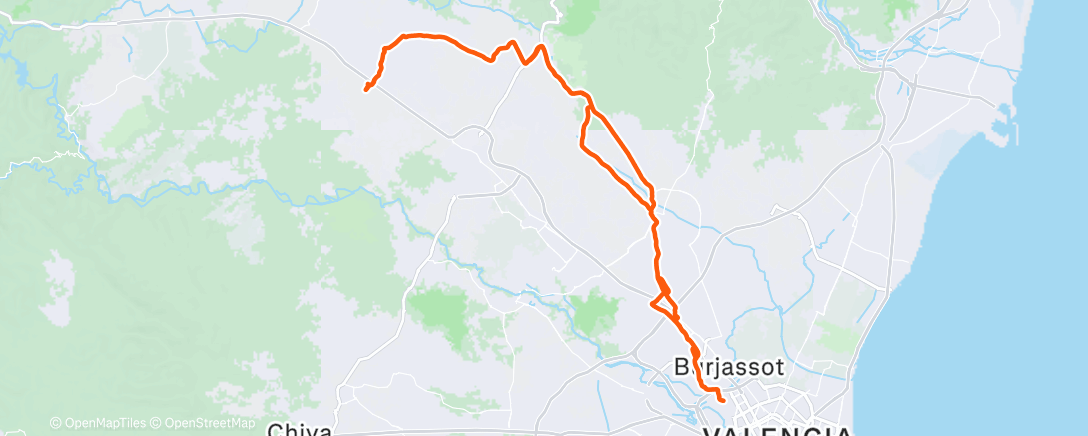 Map of the activity, Bicicleta por la mañana