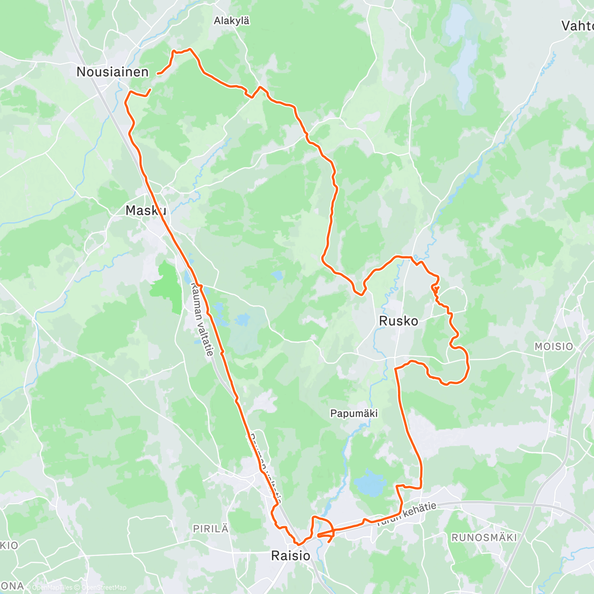 Карта физической активности (Morning Mountain Bike Ride)