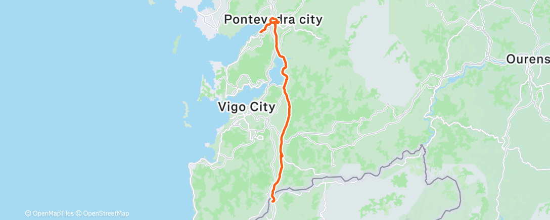 Map of the activity, Bicicleta por la mañana