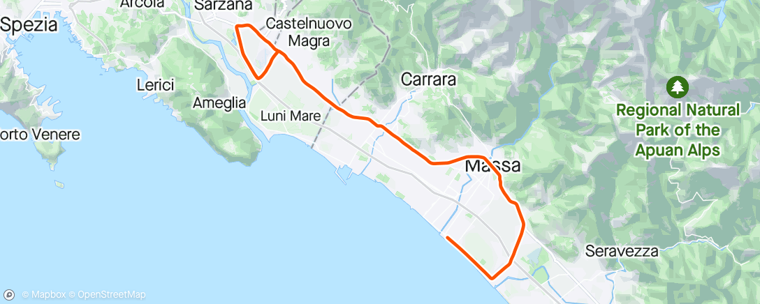 Mapa da atividade, Morning Ride