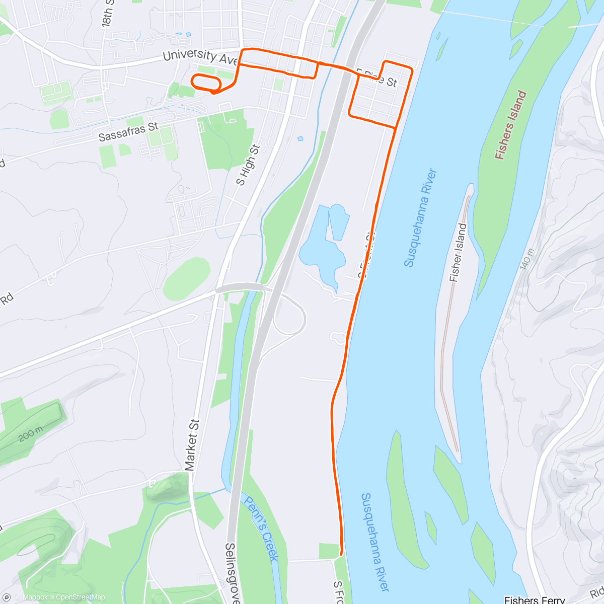 Map of the activity, Susquehanna Sizzler 🔥