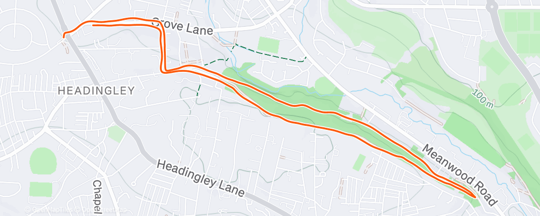 Map of the activity, Night Run