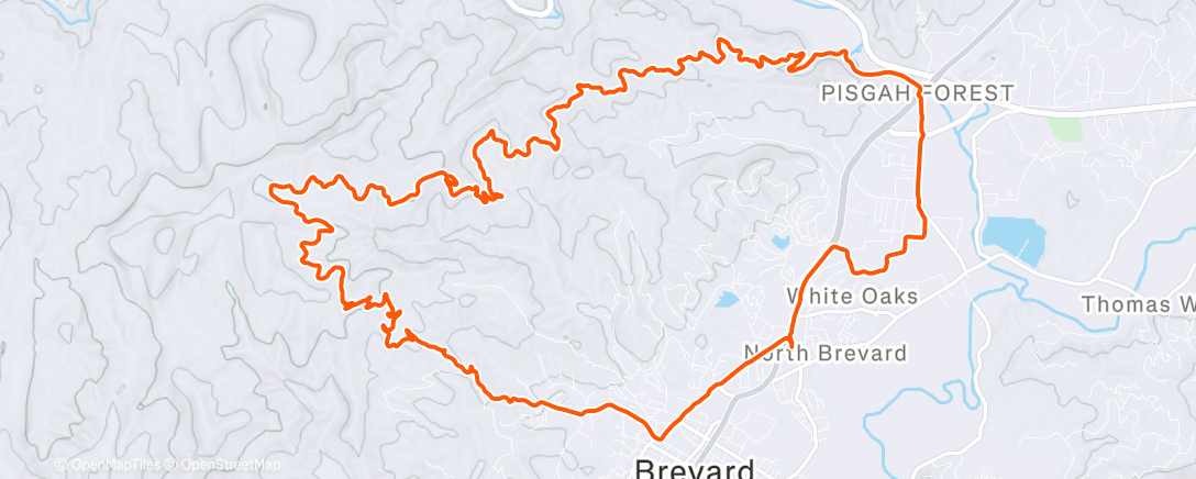 Map of the activity, Afternoon Mountain Bike Ride