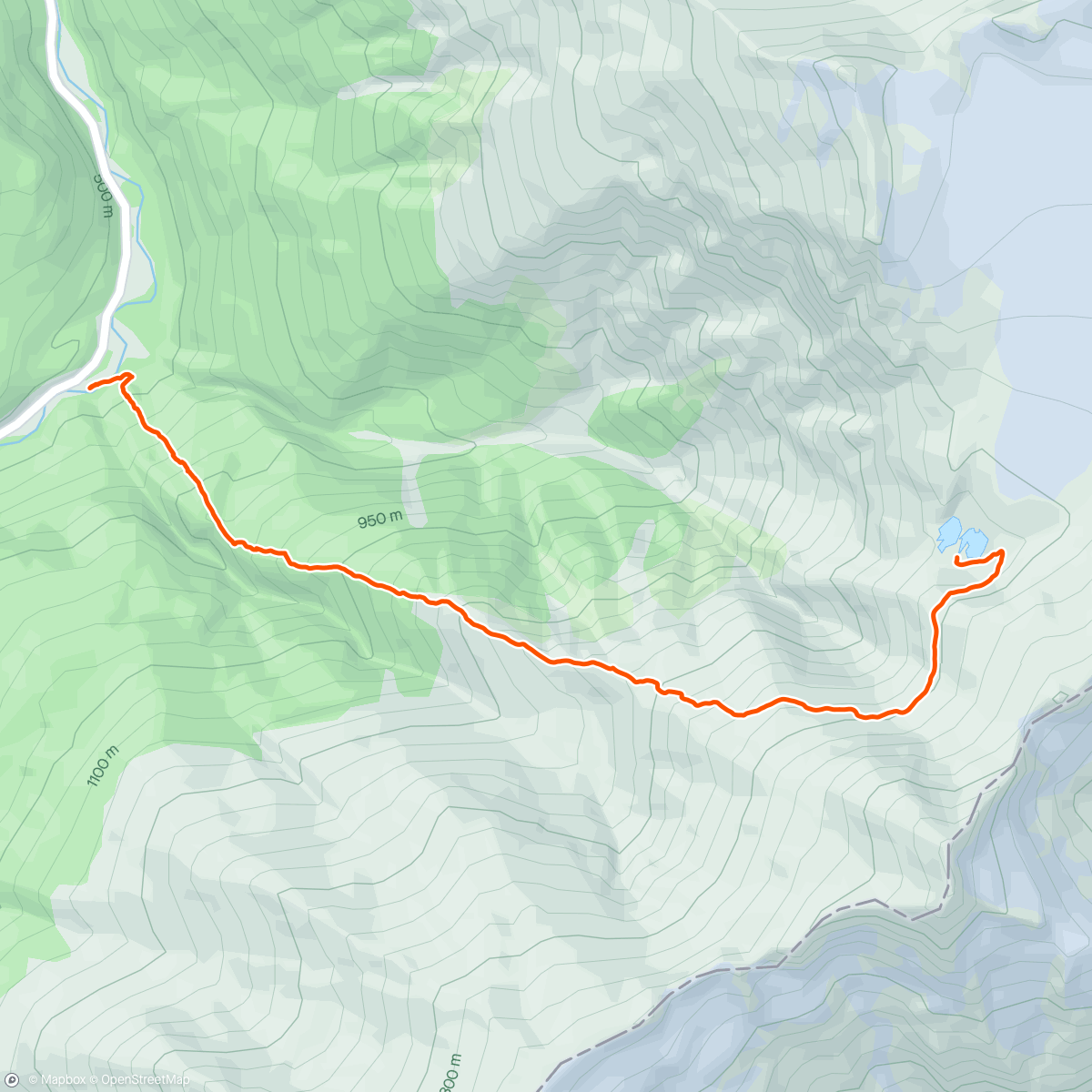 Map of the activity, Brewster glacier up