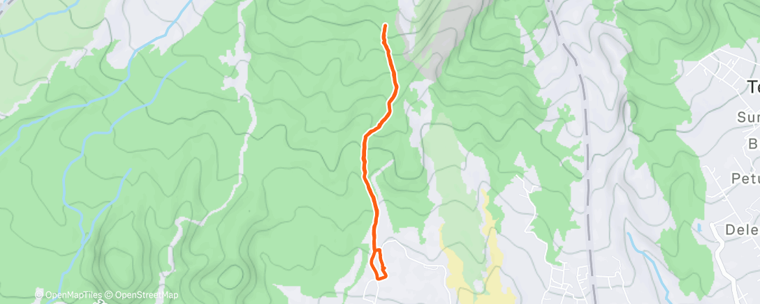 Map of the activity, Morning Trail Run