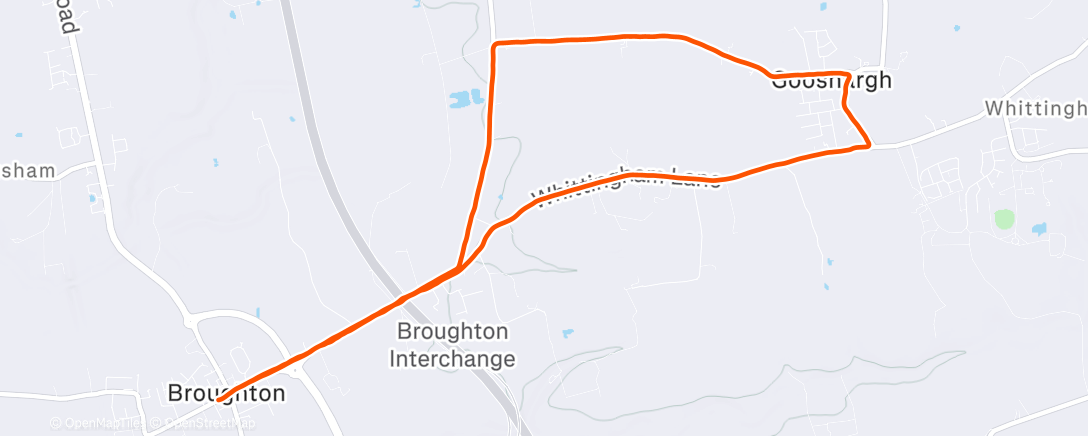 Map of the activity, Easy miles