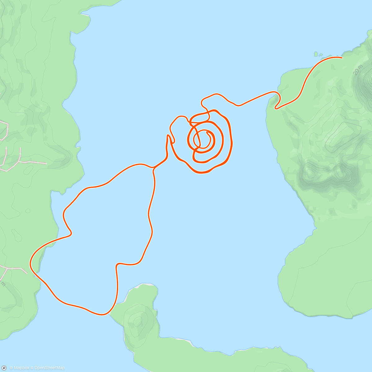 Map of the activity, Zwift - Group Ride: Short | Stage 5 | Tour of Watopia Ride on Loopin Lava in Watopia