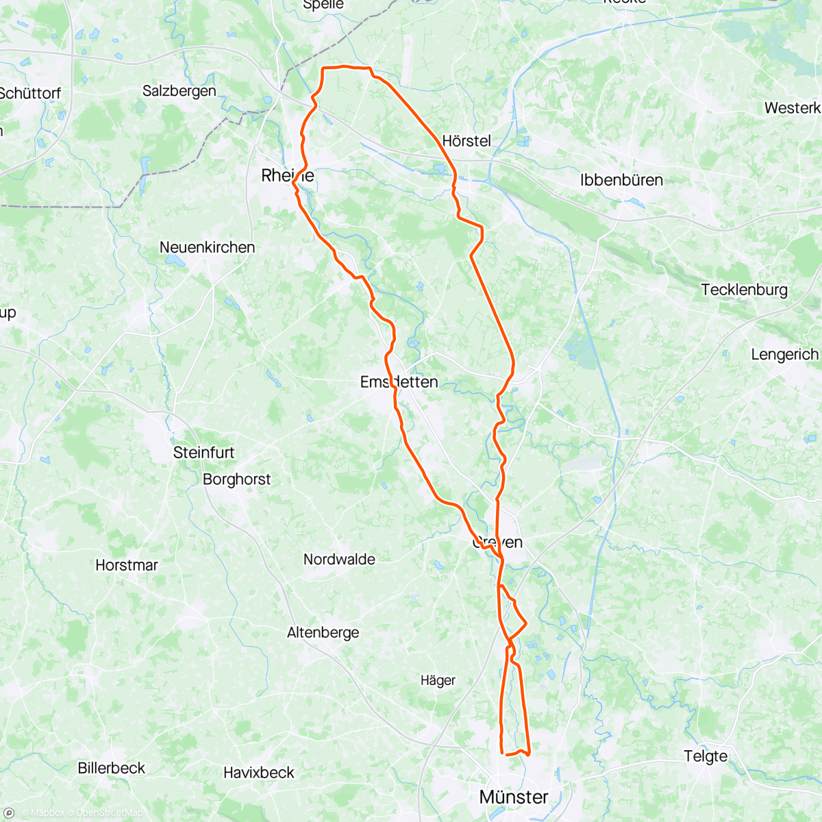 Map of the activity, Streckenerkundung