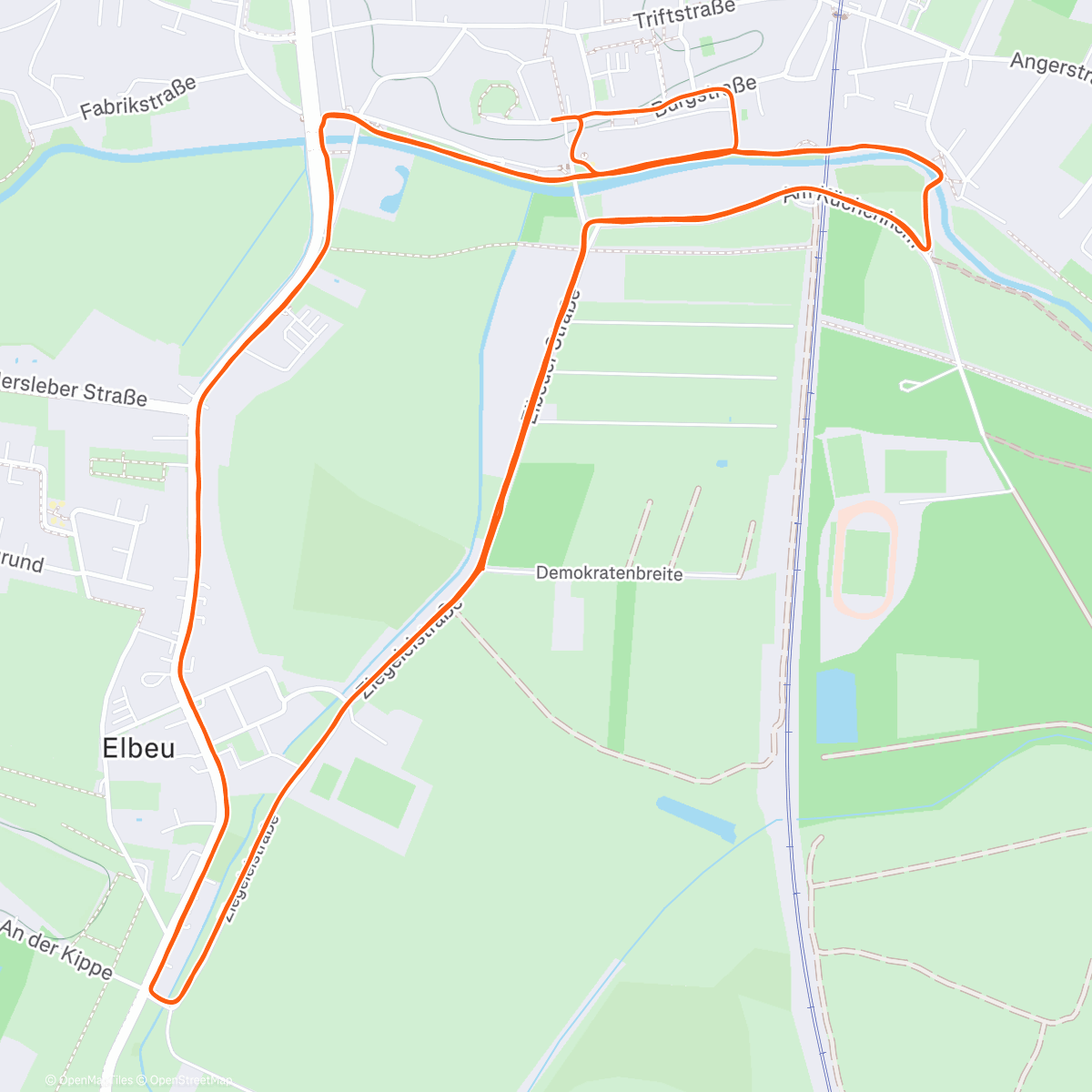 Map of the activity, Gänsebratenvernichtungslauf