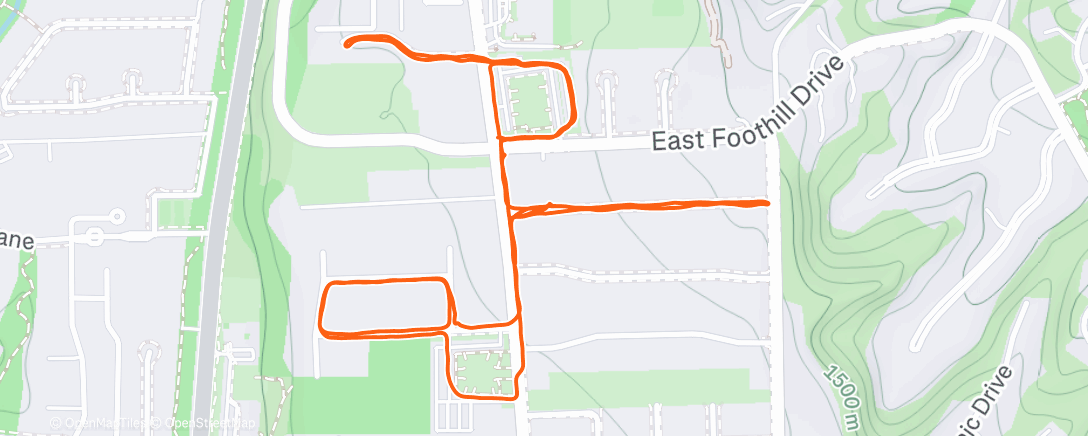 Карта физической активности (Afternoon Run)