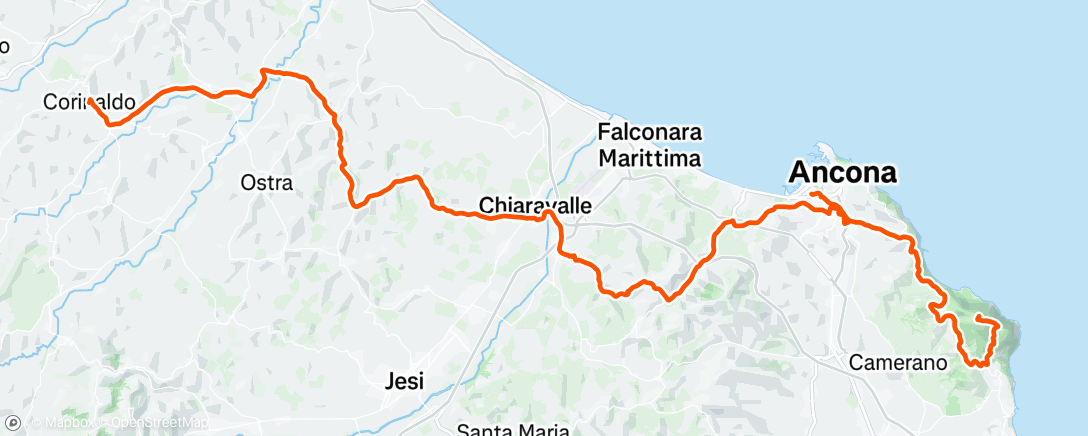 Карта физической активности (Pedalata pomeridiana)