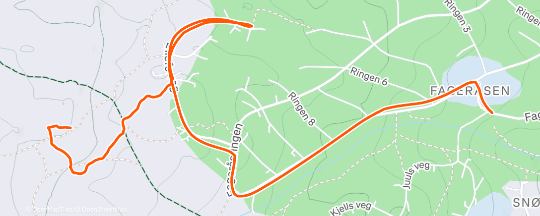 Map of the activity, Evening Workout