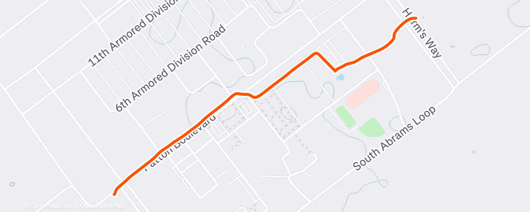 Map of the activity, Afternoon Walk