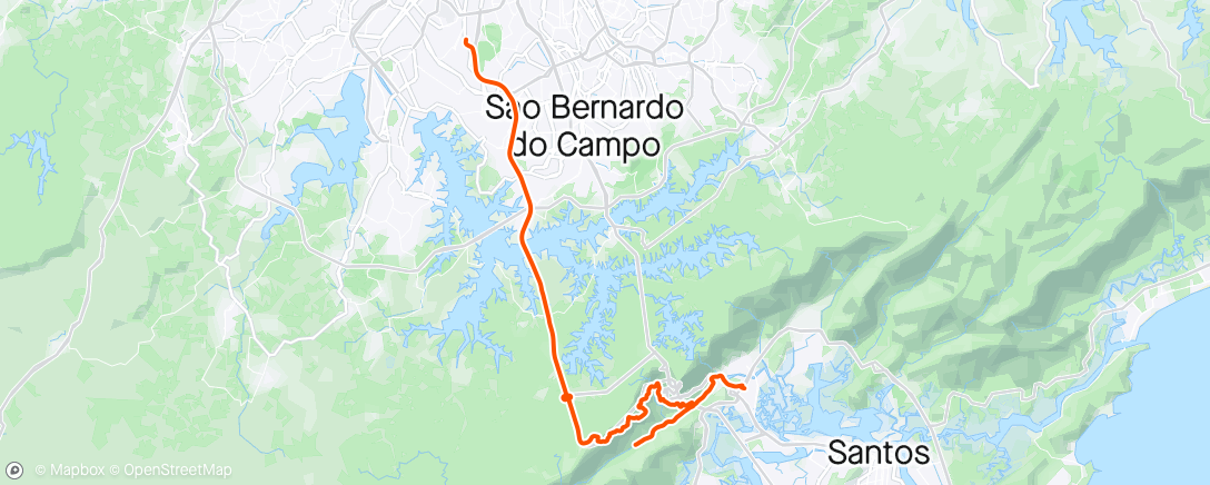 Kaart van de activiteit “Vale do Rio Pilões via Estrada de Manutenção - Serra do Mar”