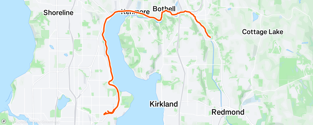 Map of the activity, Afternoon Ride