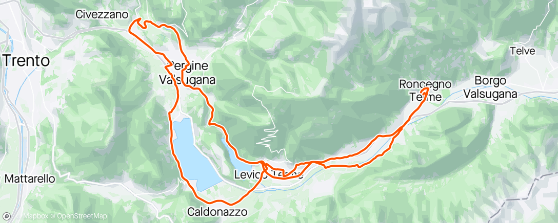 Map of the activity, Giro dei 3Laghi con vento e freddo