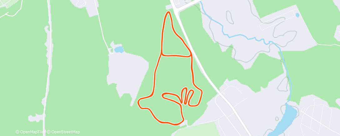 Map of the activity, Северный лыжный заезд (вечер)