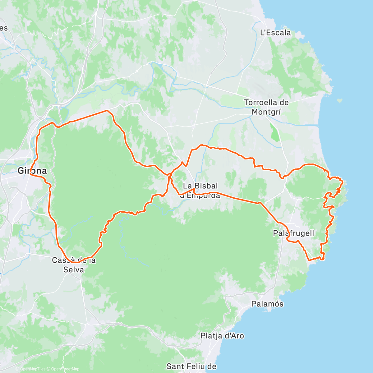 Map of the activity, Begur