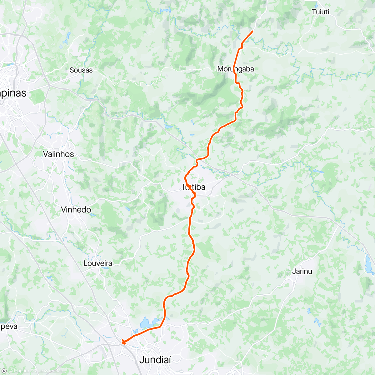 Map of the activity, Morungaba 100 km