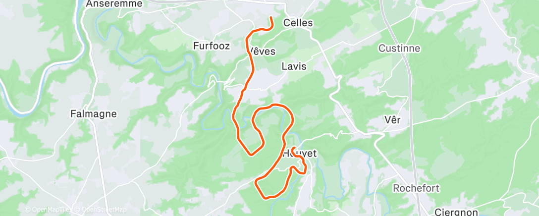 Map of the activity, MyWhoosh - 30sec + Endurance #2