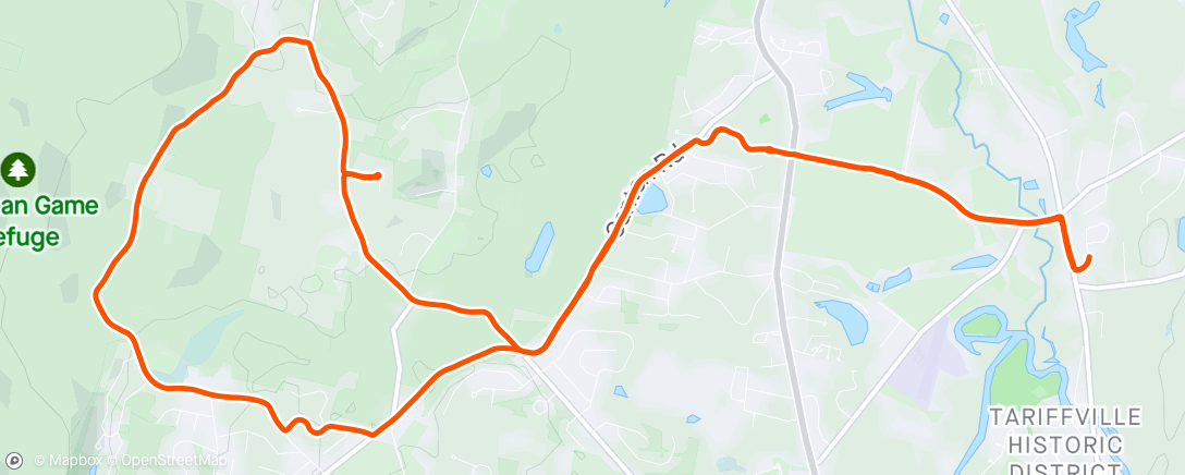Map of the activity, First ride on the new bike