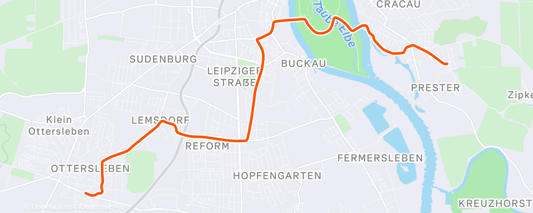 Map of the activity, Nachtradfahrt