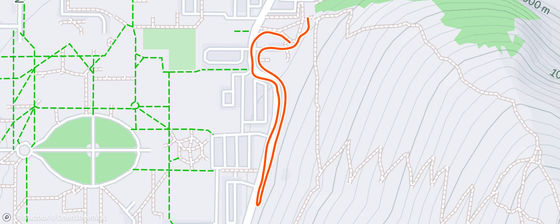 Map of the activity, Afternoon Run