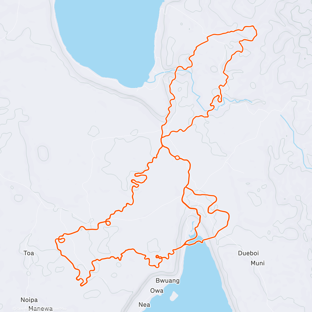 Map of the activity, Zwift - Makuri Pretzel in Makuri Islands