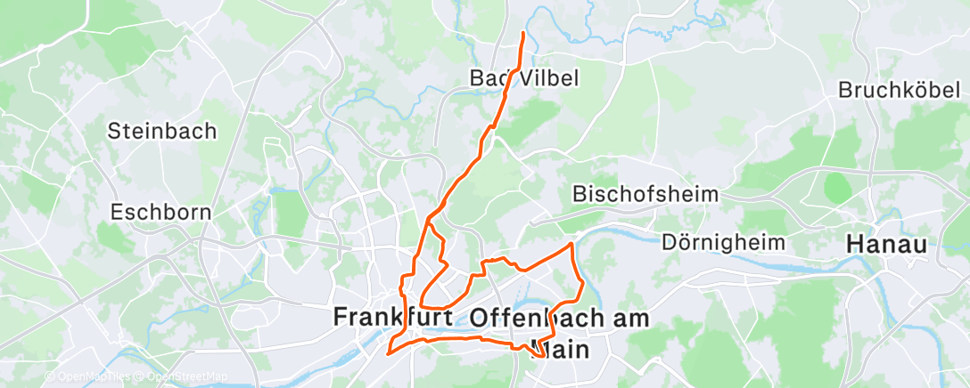 Map of the activity, First post postcovid road bike stroll