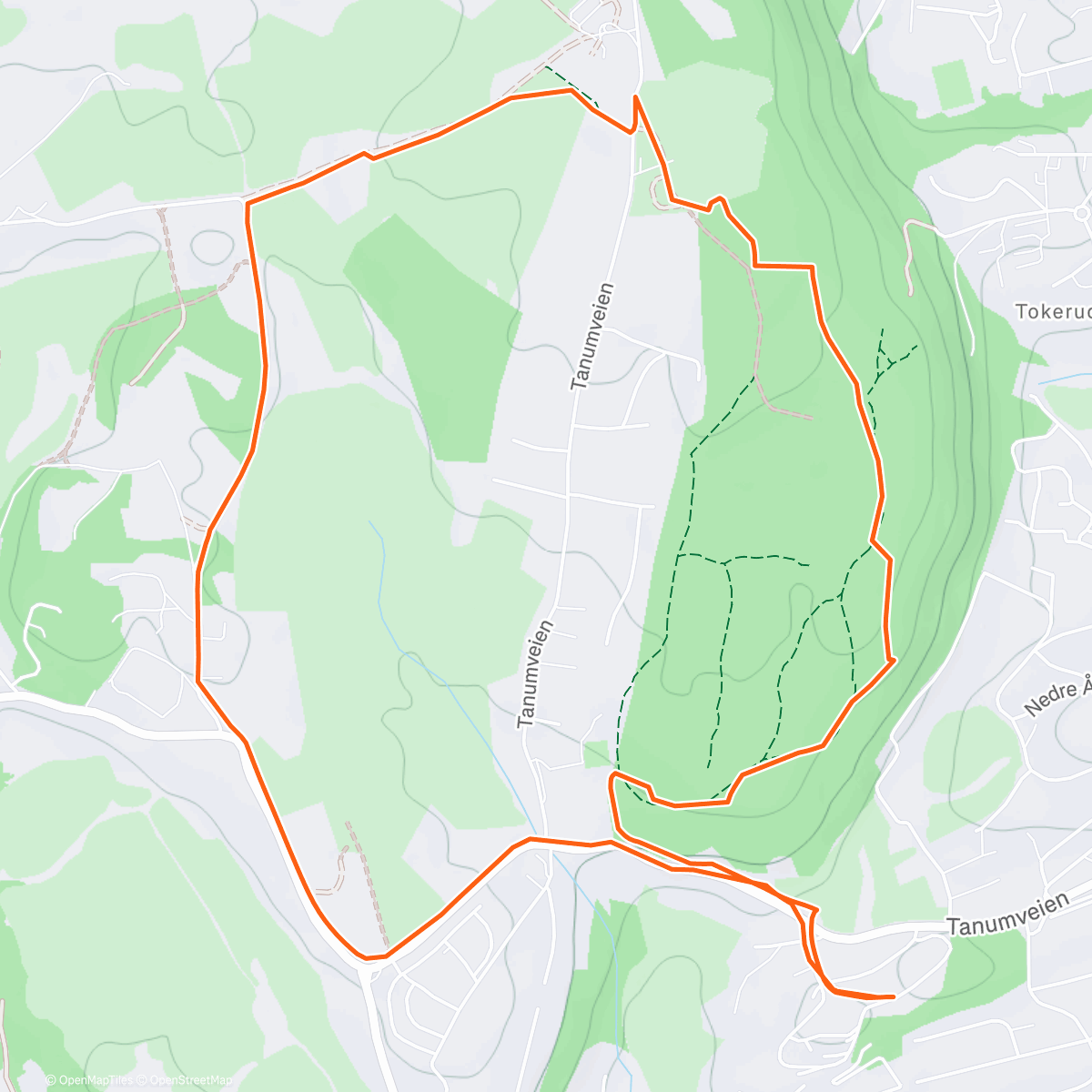 Map of the activity, Lunch Run
