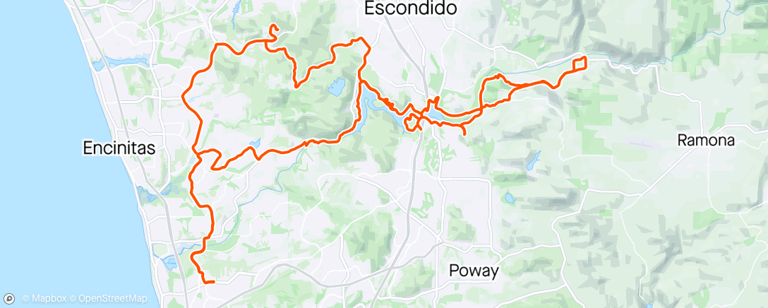 Map of the activity, Morning dusty Ride