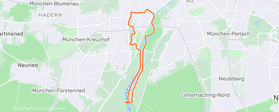 Map of the activity, Lunch Run