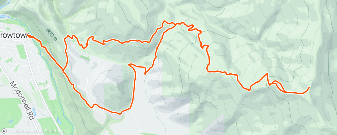 Map of the activity, Crown Peak