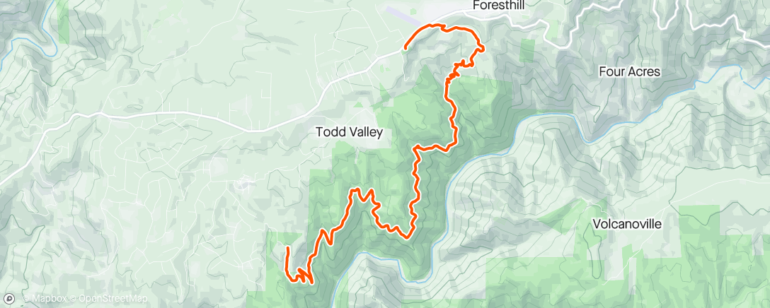 Map of the activity, hike