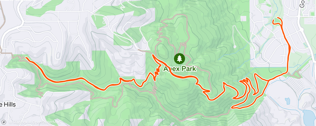 Map of the activity, Afternoon Mountain Bike Ride