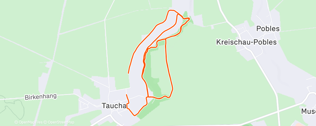 Map of the activity, Lauf am Morgen