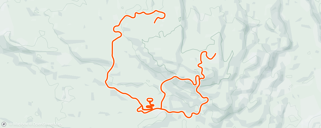 Map of the activity, TrainingPeaks Virtual - Workout: 2 Hours Recovery Zone 1 only ☁