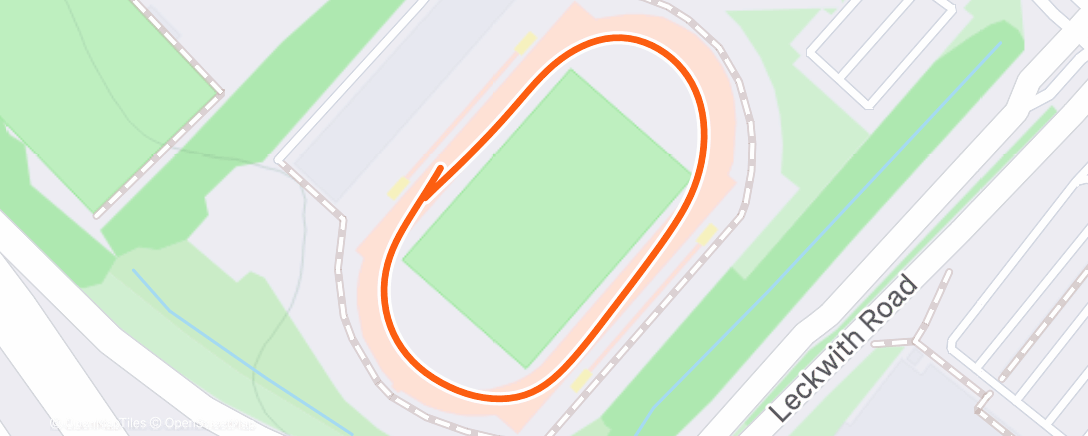 Map of the activity, Evening Run