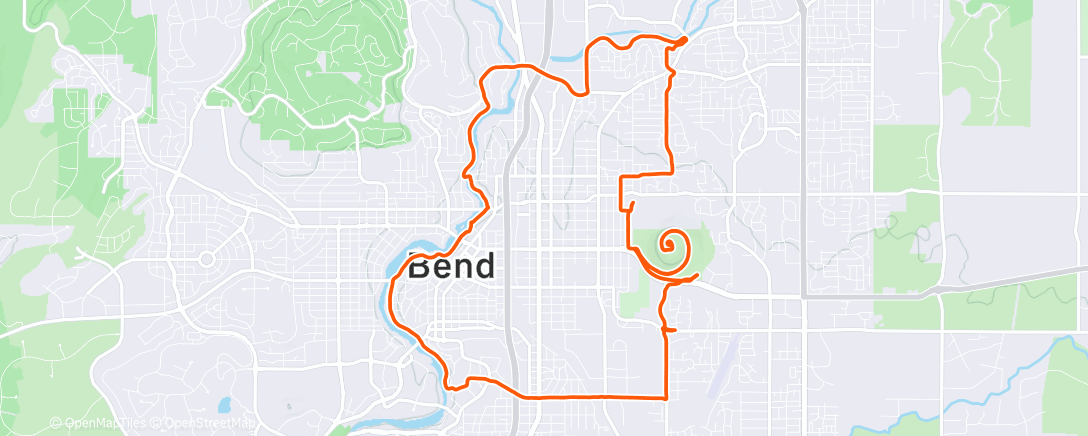 Map of the activity, Partial townie