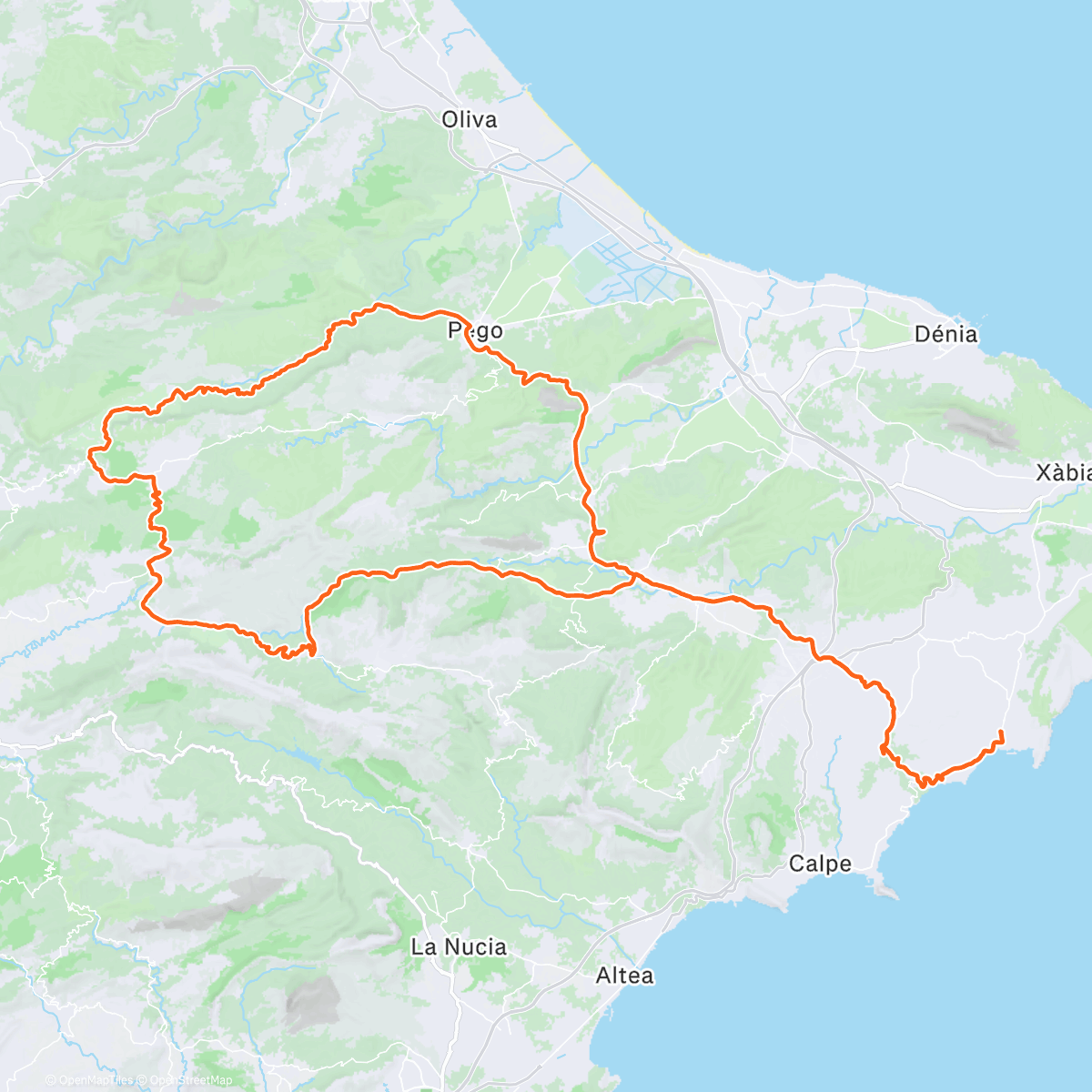 Map of the activity, Oooo cycling friends