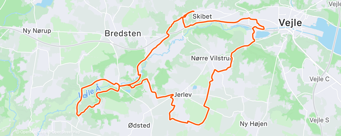 Map of the activity, Guldhammer Christmas Ride
