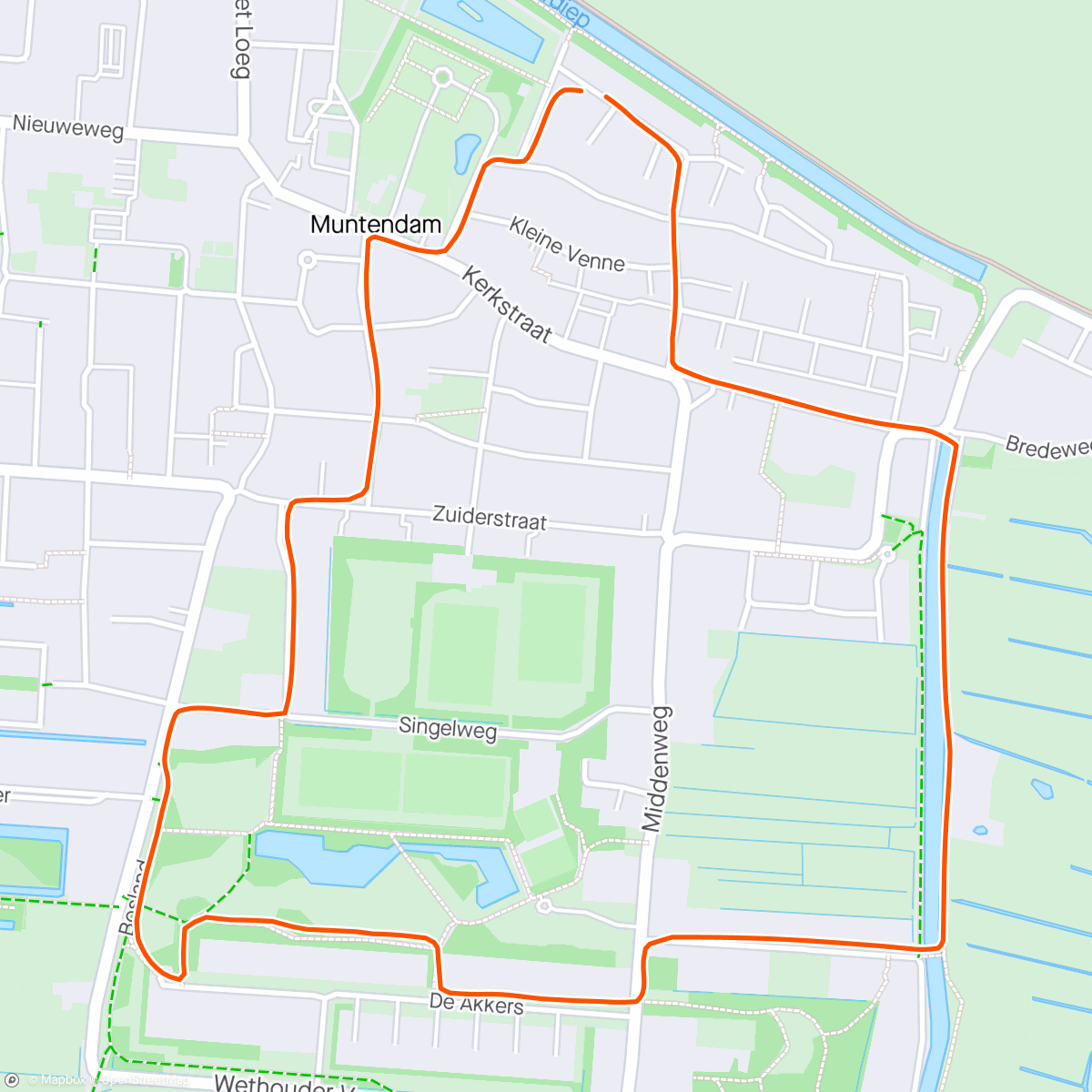 Карта физической активности (Nieuwe 3 km)