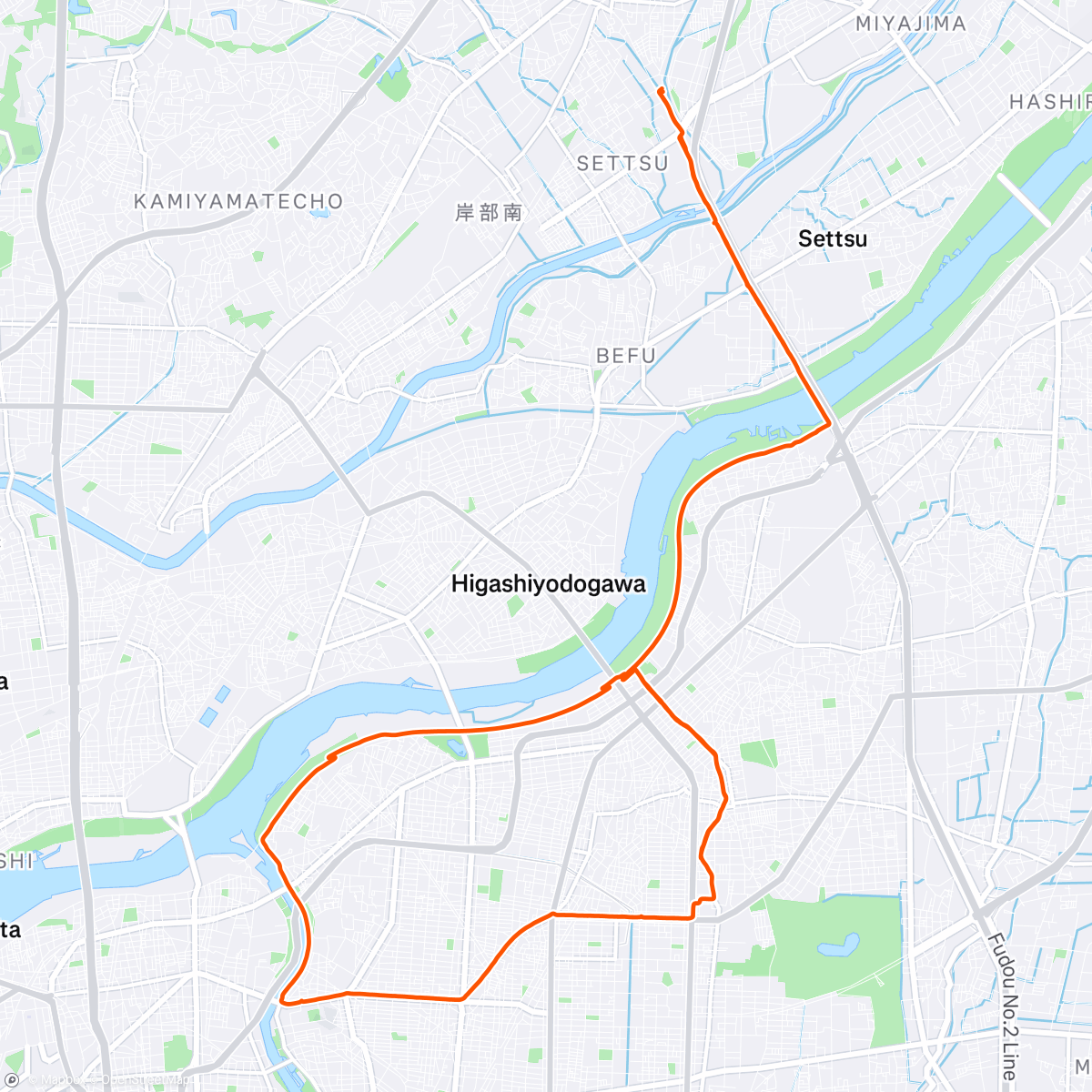 Map of the activity, 鯉のぼりを見に行くゆるポタ