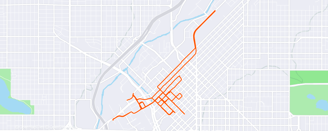 Map of the activity, Night Ride