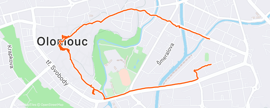 Map of the activity, Afternoon Walk