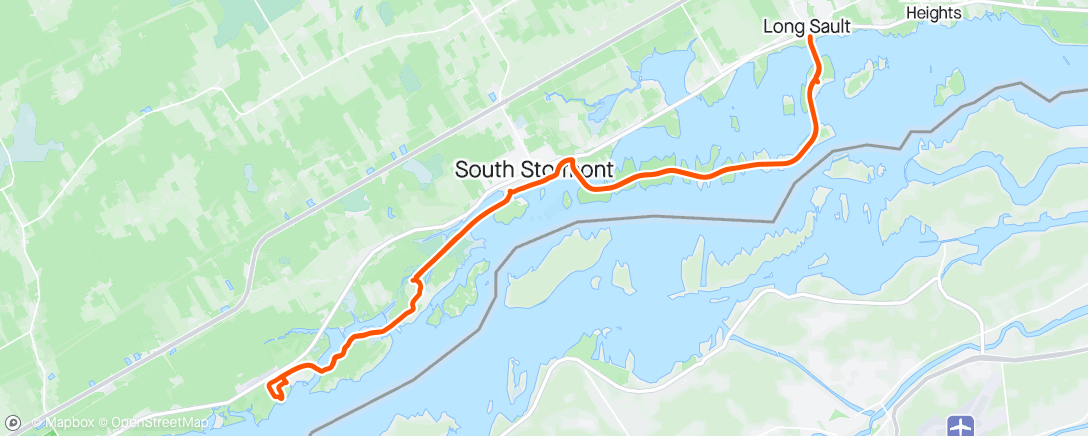 Map of the activity, Long Sault Waterfront Trail