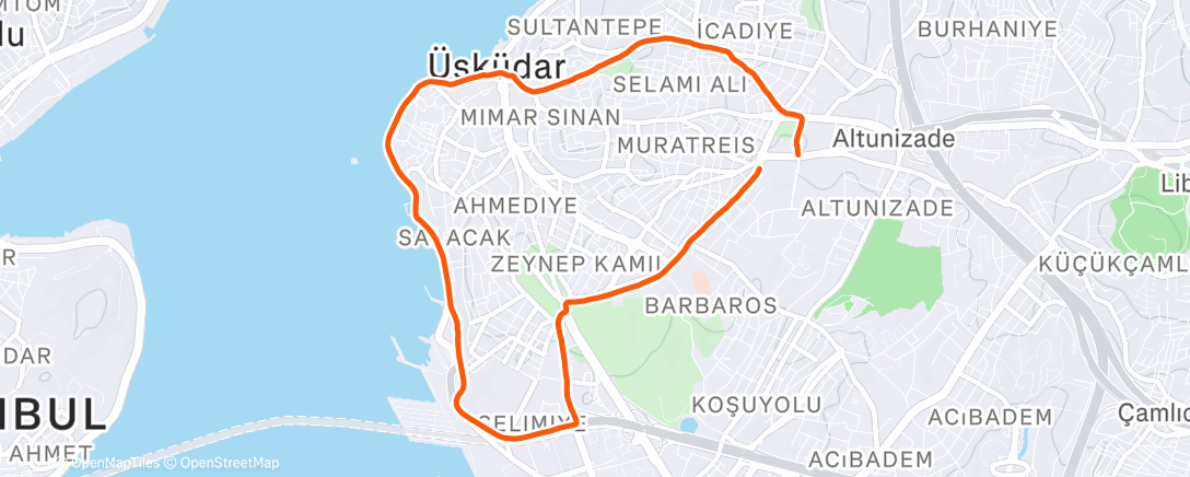 Map of the activity, Morning Run